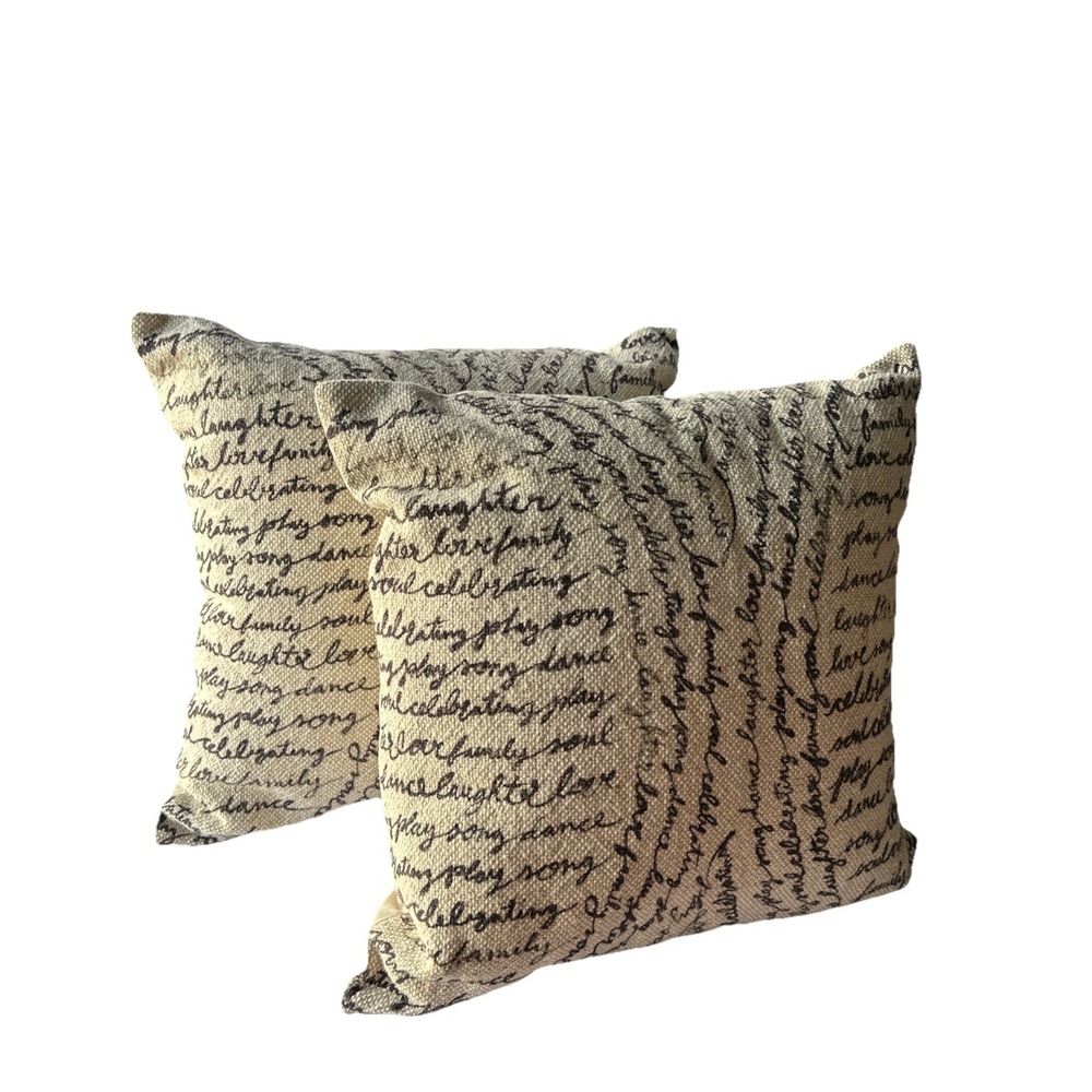 Pottery Barn Black Artists + Designers‎ Guild Set Of 2  21in x 21in